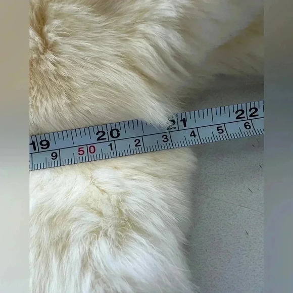 Bagatelle‎ Genuine Rabbit Fur Bomber Jacket Sz M Ivory - Picture 14 of 16